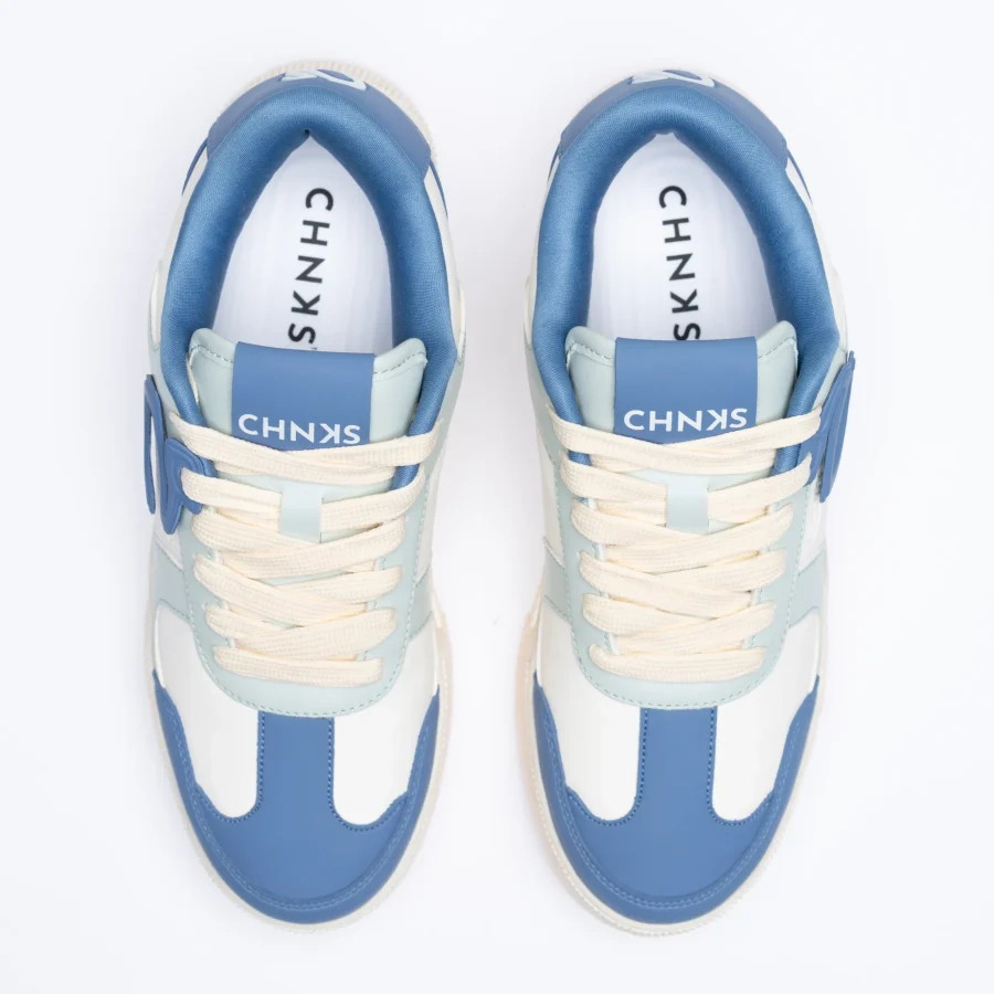 Top view of Atlantis CHNKS sneakers – blue everyday sneakers for men and women