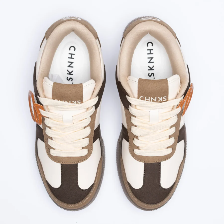 Top view of Mocha CHNKS brown sneakers – comfortable and stylish sneakers for men and women